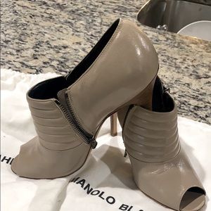 Manolo Blahnik peak-a-boo toe heels